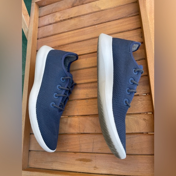 Allbirds OTR TR Men's 12 Blue Tree Runners Low Top Lace Up Knit Sneaker Shoes - Picture 9 of 10